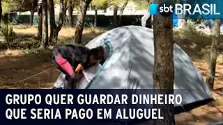 Brasileiros vivem em barracas em Lisboa para economizar aluguel | SBT Brasil (21/09/23)