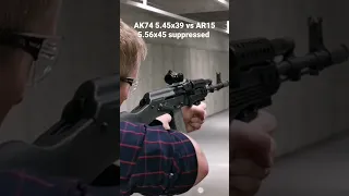 AK74 5.45x39 vs AR15 5.56x45 suppressed