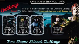 Part-1] Challenge “ Bone Shaper Shinnok “ Gameplay | Elder Difficultly | MK Mobile