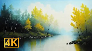 Forest Water Painting | Beautiful Nature Video 4K | Art slideshow no music