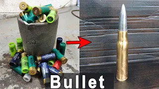 Casting bullet - Trash to Treasure - Melting of hunting cartridges Brass casting