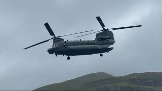 RAF Chinook - low level - Wales.