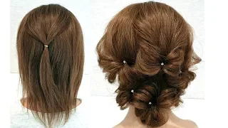 Прическа на Короткие волосы. Просто сделать СЕБЕ! Hairstyle for Short Hair. Just Make Yourself!