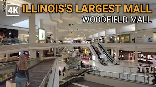 Largest Shopping Mall in CHICAGO Illinois - Woodfield Mall, Schaumburg IL- Walking Tour [4k 60fps]