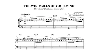 The Windmills Of Your Mind - Easy Piano