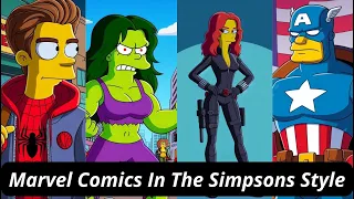 Marvel Comics In The Simpsons Style