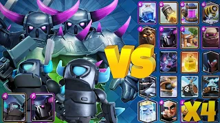 2 PEKKAS AND 2 MINI PEKKAS vs ALL CARDS X2 | Clash Royale