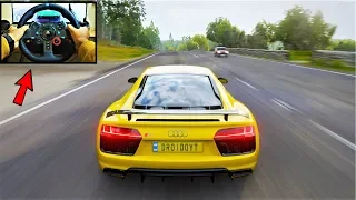 Audi R8 V10 Plus -  Forza Horizon 4 | Logitech g29 (Steering Wheel) Gameplay