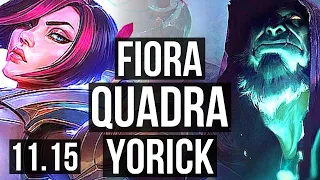 FIORA vs YORICK (TOP) | 80% winrate, Quadra, Rank 6 Fiora, 6 solo kills | BR Challenger | v11.15