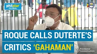 Roque calls Duterte's critics 'gahaman,' says Dizon is the best testing czar in the world