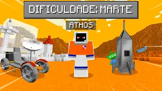 SOBREVIVENDO EM MARTE NO MINECRAFT COM MEU FOGUETE ESPACIAL