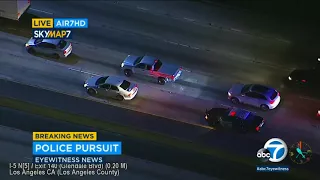 Driver leads authorities on chase in OC, LA counties | ABC7