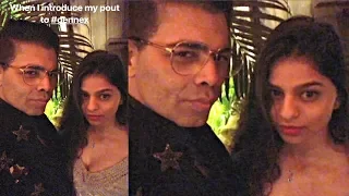 Karan Johar Teaching Suhana Khan To Pout