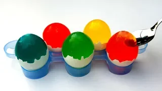 How to make Colorful Jelly  Eggs using real eggshell