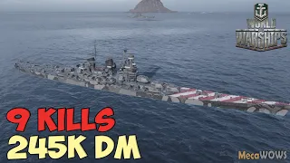 World of WarShips | Venezia | 9 KILLS | 245K Damage - Replay Gameplay 4K 60 fps
