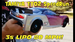 Tamiya TOP SPEED - 80mph Tamiya TT02 Speed Run