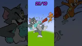 Tom and Jerry PIXEL ART in MINECRAFT #shorts