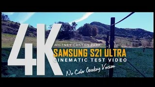 Samsung Galaxy S21 Ultra Cinematic Test video -  No Color Grading Version