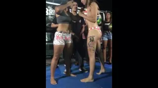 Bárbara Acioly vs Vitoria ‘Sakai’ Ferreira na pesagem do Brabos Combat 2