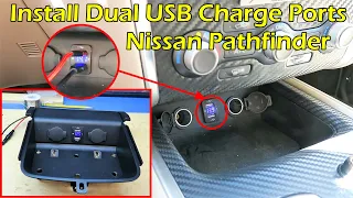 Install Front Dual USB Charge Ports - Nissan Pathfinder