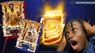 FREE CURRY AND KOBE! RECORD BREAKERS PACK OPENING! FIRST PACK OPENING OF SEASON #nba2kmobile