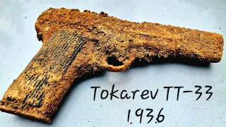 Tokarev Tt-33 1936 pistol - Restoration Rusty pistol