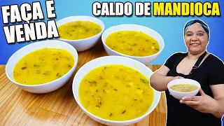 Faturei 102 Reais em 3 HORAS Vendi Tudo !! Caldo de mandioca lucre MAIS de 300% Cozinha Sem Misterio