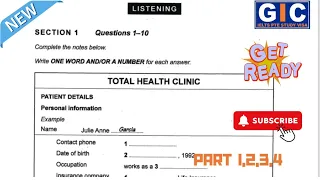 TOTAL HEALTH CLINIC IELTS LISTENING 2024 #gicratia #ielts #listening