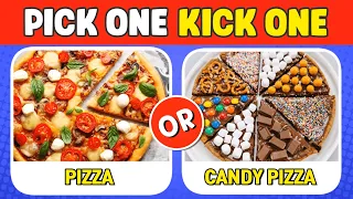 🍏 Pick One Kick One - Real Food vs Sweets Edition 🍕