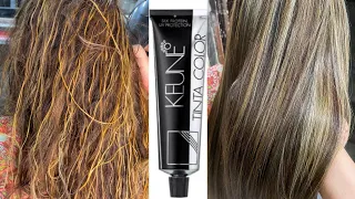 How To Change Metallic Hair To Ash Green || HIGHLIGHTS TUTORIAL || BUSHRA’S BEAUTY SALON
