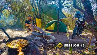 Solo motorcycle camping on a Royal Enfield HIMALAYAN, I COOK THE BEST Ossobuco with ravioli. ASMR
