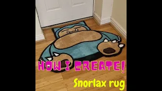 How I make Snorlax rug | Tufting | Pokemon