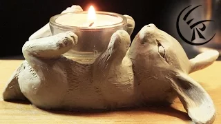 Sculpting "bunny candle holder" ►► Timelapse