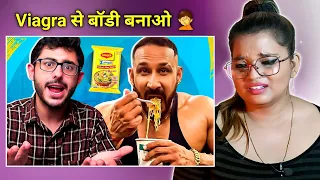 Maggie Khao Body Banao | Carry Minati Tarun Gill Roast | Carryminati | REACTION | SWEET CHILLIZ |