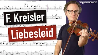 Kreisler Liebesleid (Love's Sorrow) | Violin Sheet Music | Playalong in various Tempi