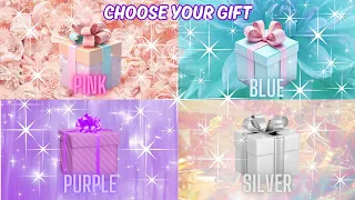 Choose Your Gift🎁4 Gift Box Challenge Pink,Blue,Purple &Silver🤩3 good 1 bad Are you a lucky person?🤔