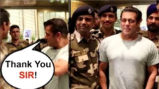 Salman Khan SWEET Gesture Towards Airport Security