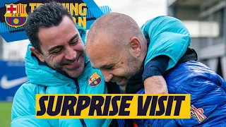 INIESTA VISITS FIRST TEAM IN TRAINING 😍