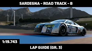 Gran Turismo Sport - Daily Race Lap Guide - Sardegna Road Track B - Audi R8 LMS Gr. 3