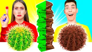Челлендж Шоколадная еда vs. Настоящая еда #2 от RaPaPa Challenge