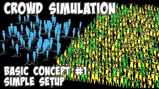 Crowd Simulation Basic Concept #1 Simple Setup