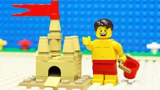 Lego Build A Sand Castle - At The Beach