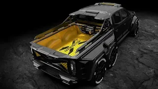 Mercedes X-Class 6x6 Pickup Custom Exy Monster X Concept