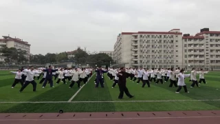 赵幼斌大师成都带领学生演练杨氏85式太极拳
