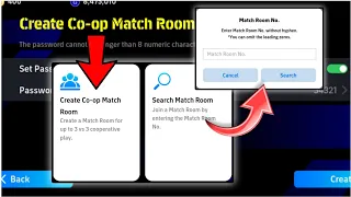 How to create and join Co-Op Match Room in eFootball 2024 Mobile - 3vs3 Cooperative play