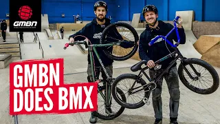 Mountain Bikers Try BMX Skatepark | GMBN Vs BMX