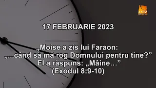 Cuvantul Lui Dumnezeu pentru Astazi - 17.02.2023