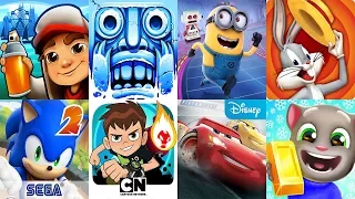 Subway Surfers VS Temple Run Minion Rush Looney Tunes Dash Ben 10 Sonic Dash Talking Tom Gold Run #2