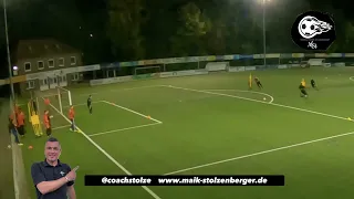 Fussballtraining: Torschusstraining mit Gegnerdruck (2 vs 2) in der Box