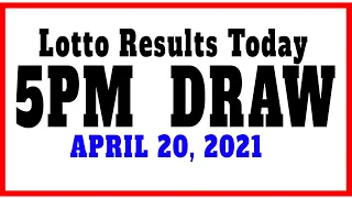 OLRT LIVE: Lotto Results Today 5pm draw April 20, 2021